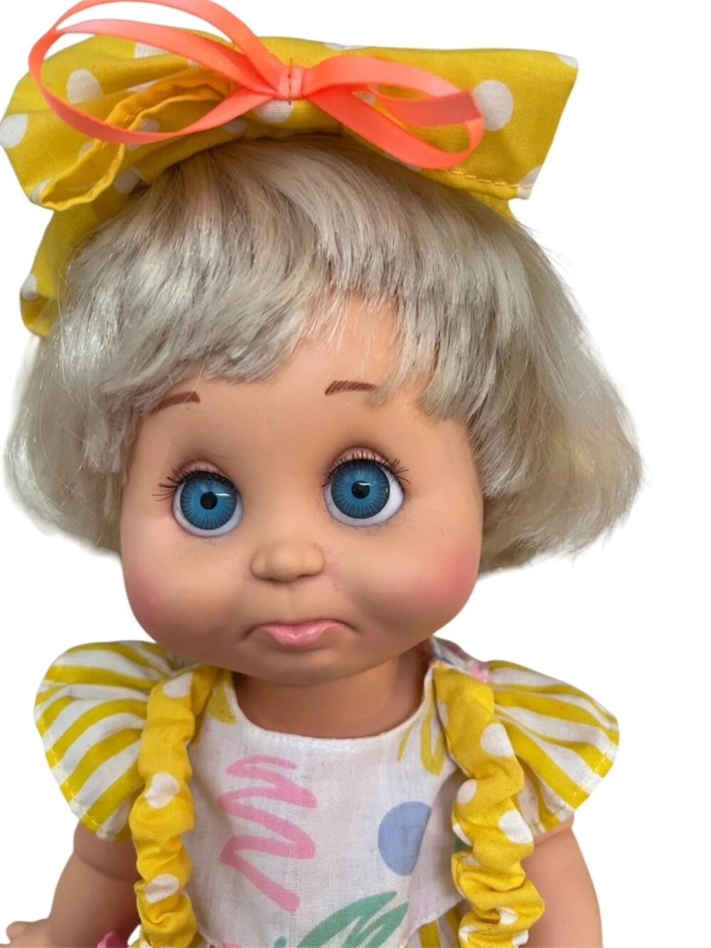 SARAH DOLL Baby Face #6 - Galoob Toys with Box - All Original Pouting Face 13" - Picture 2 of 10